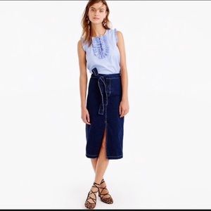Denim midi skirt from JCrew. 29inch waist